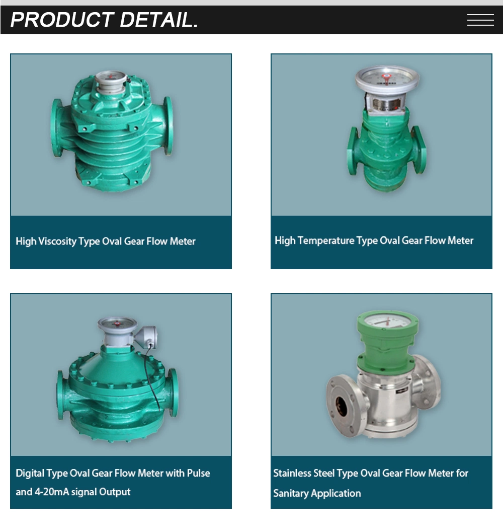 Factory Price Oval Gear Flowmeter Volumetric Flow Meter Positive Displacement Flow Meter for Diesel