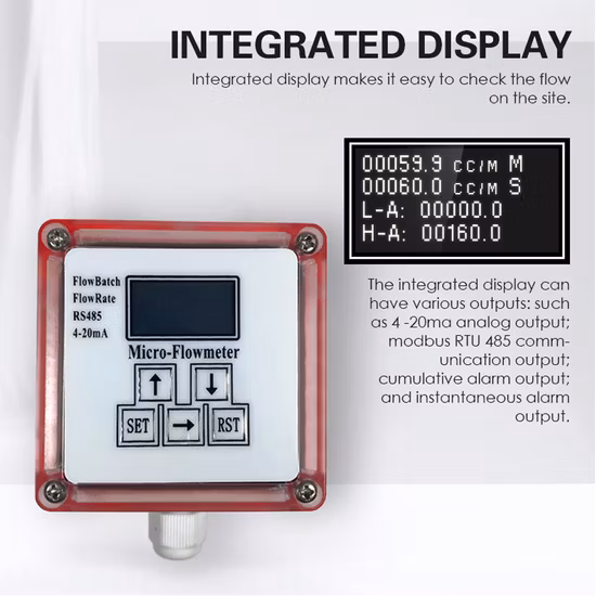 Pantalla digital inteligente Medidor de presión de pegamento líquido Sensor de nivel de líquido de flujo diesel Medidor de flujo de agua Combustible de aceite Micro medidor de flujo sobre engranaje
